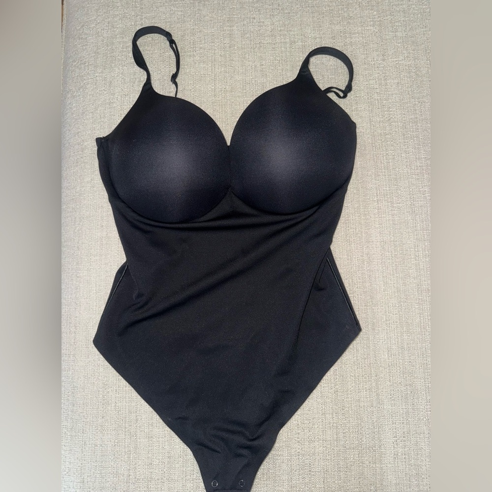 SKIMS Ultimate Body Push-Up Thong Bodysuit | Onyx | XL
